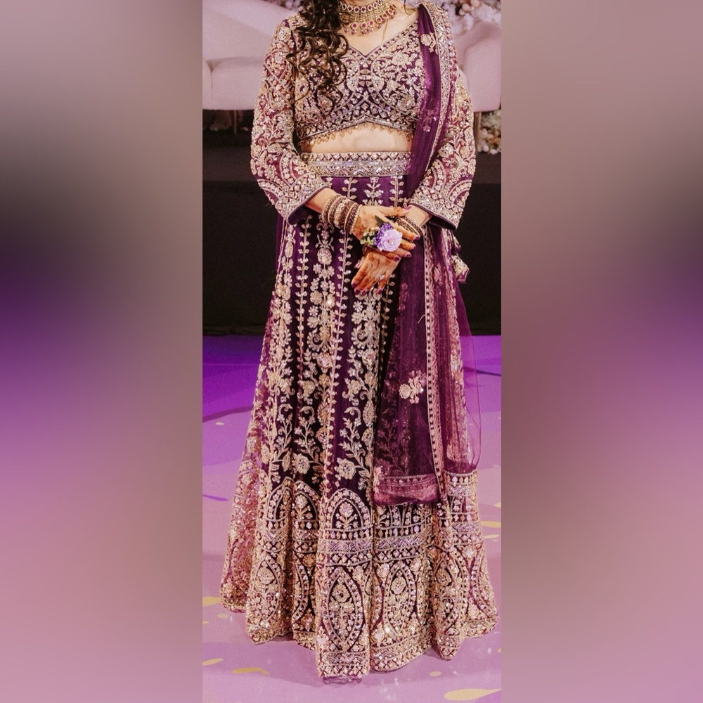 Elegant Purple sequence Lehenga